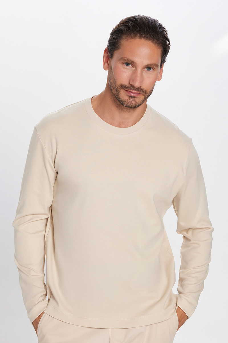 Plain Beige Sweatshirt