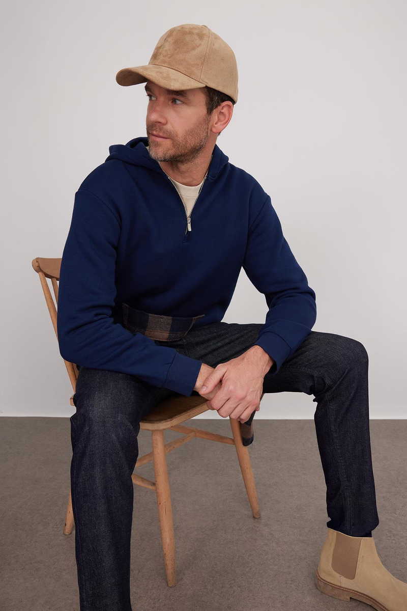 Plain Navy Blue Sweatshirt