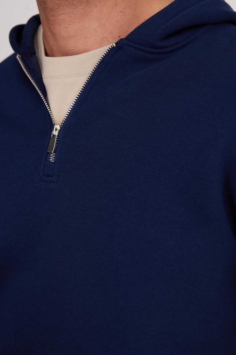 Plain Navy Blue Sweatshirt