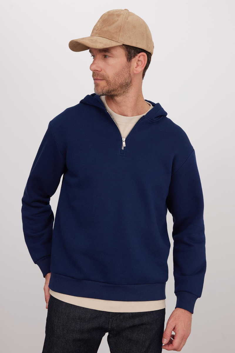 Plain Navy Blue Sweatshirt