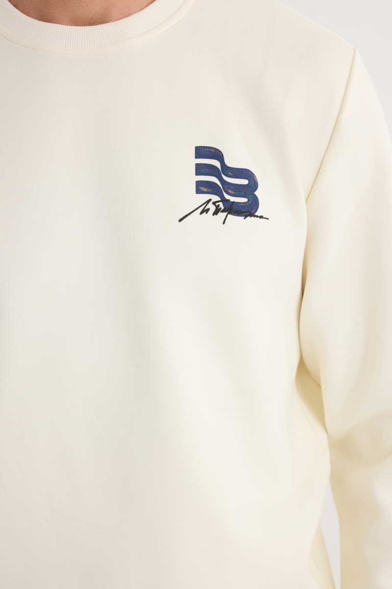 Printed Ecru Sweatshirt