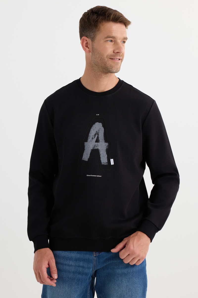 Printed Black Sweatshirt