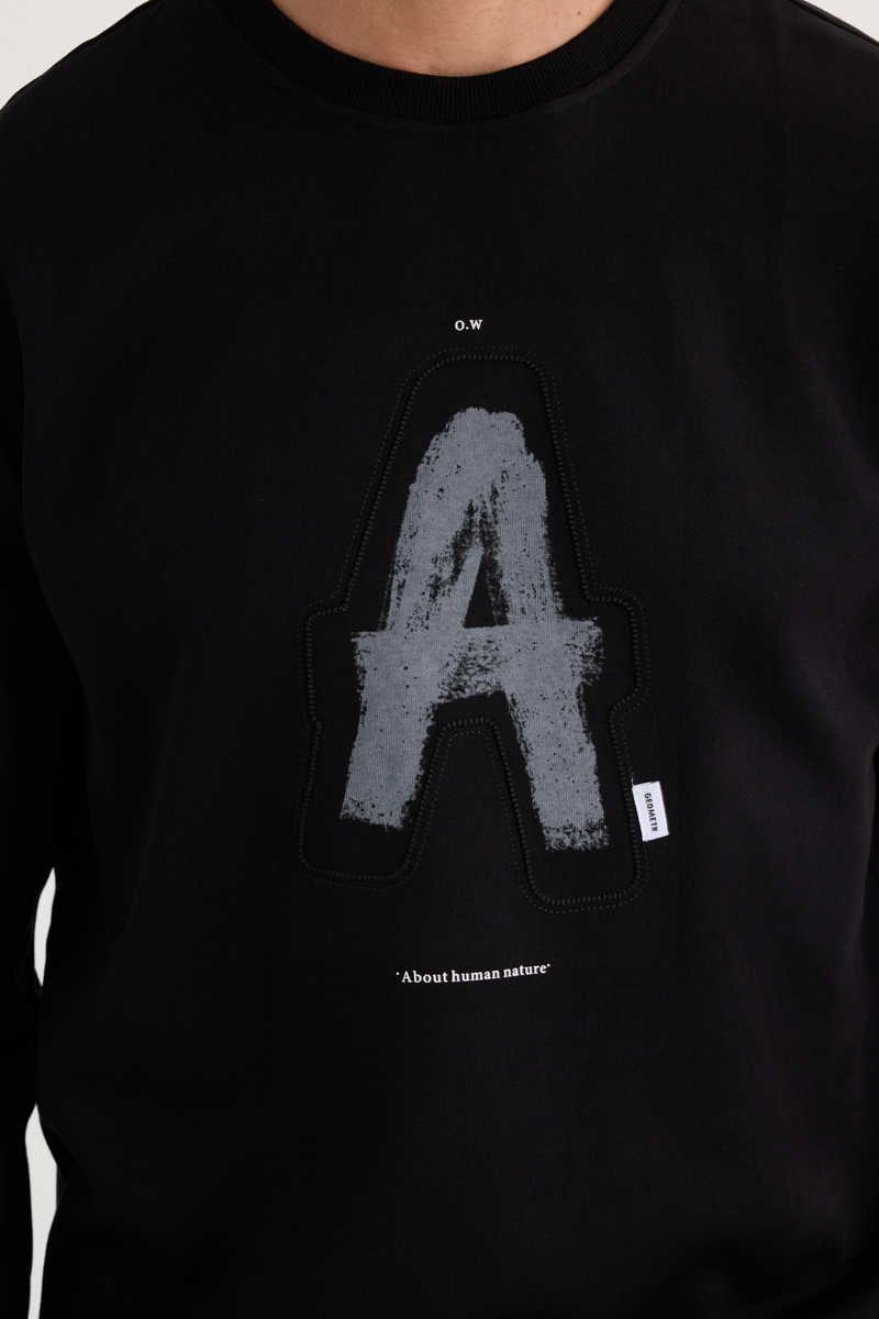 Printed Black Sweatshirt