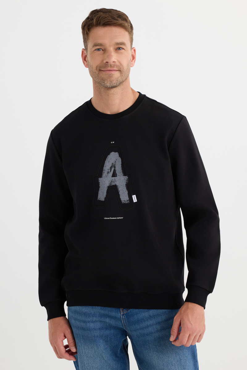 Printed Black Sweatshirt