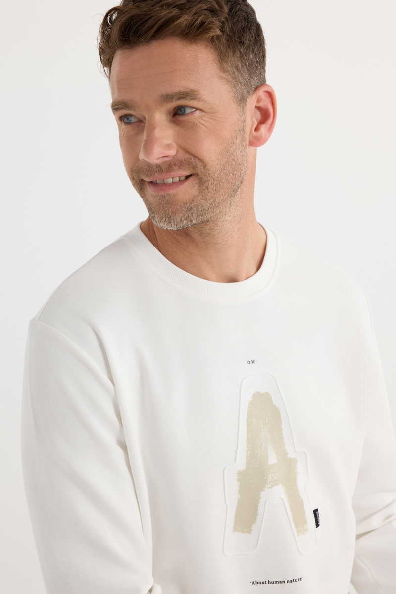 Printed Ecru Sweatshirt