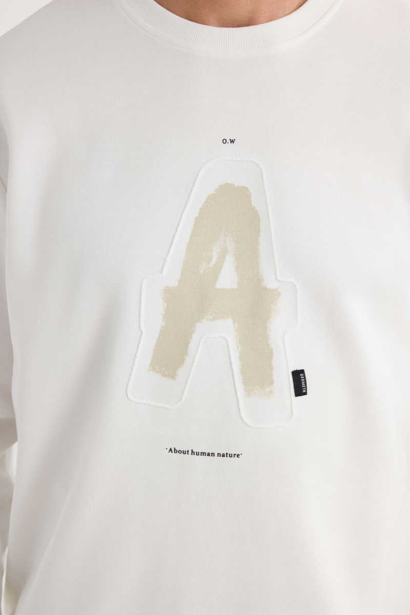 Printed Ecru Sweatshirt