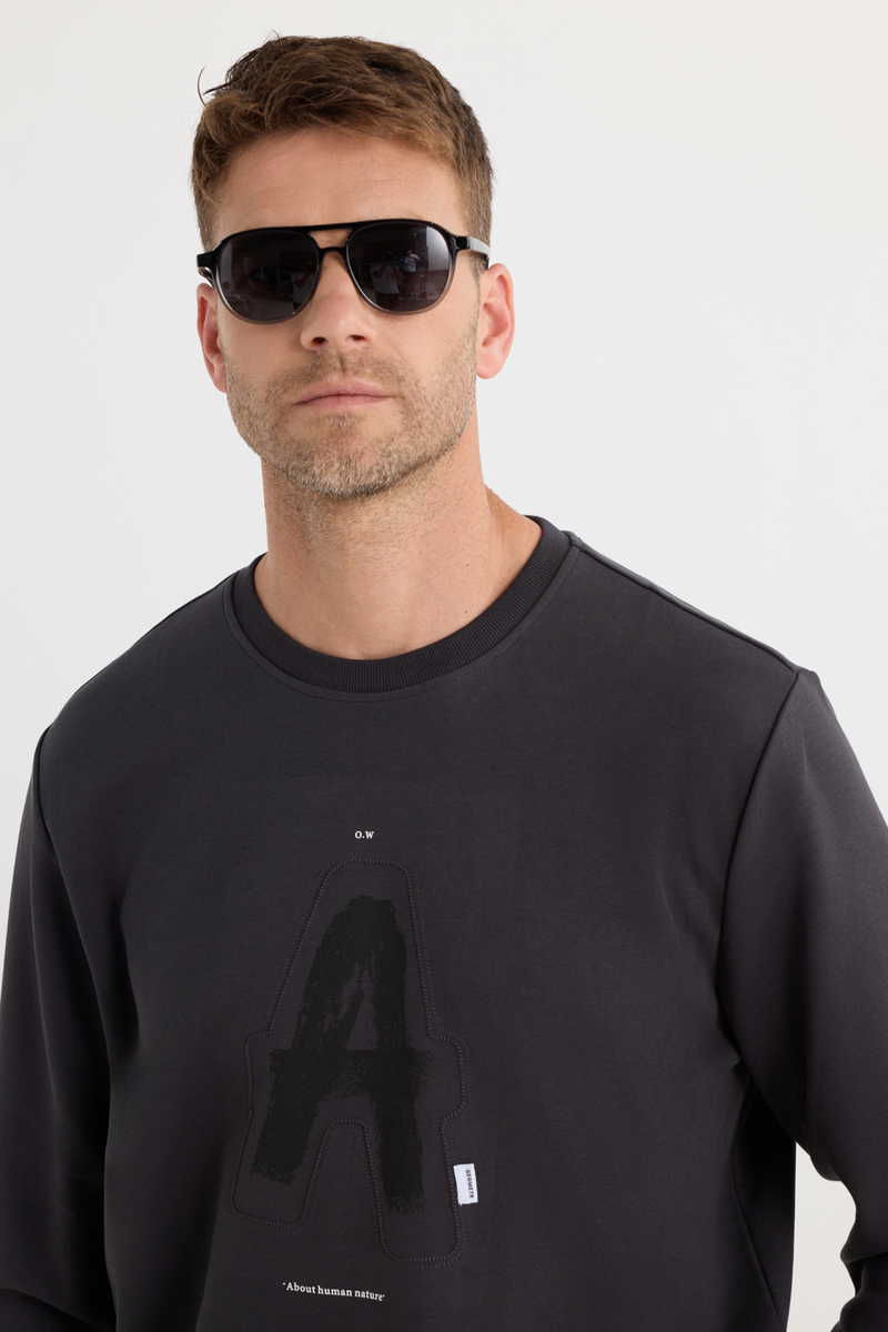 Printed Characoal Sweatshirt