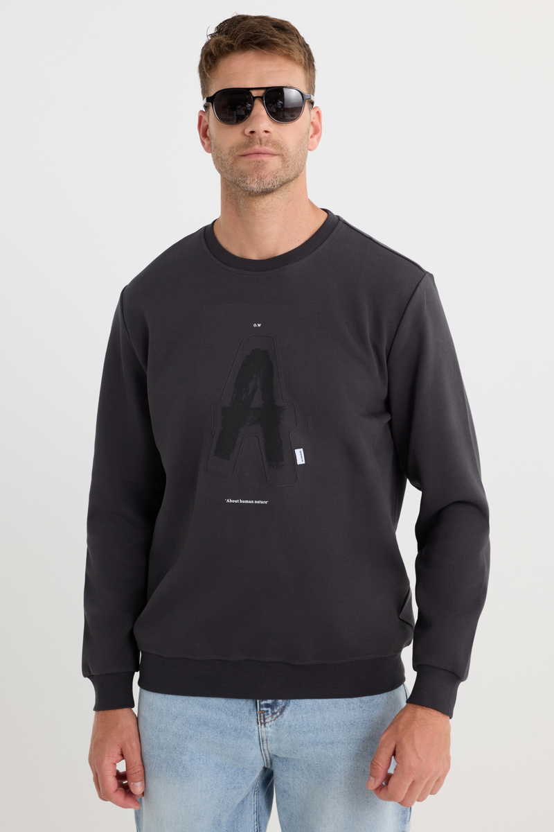 Printed Characoal Sweatshirt
