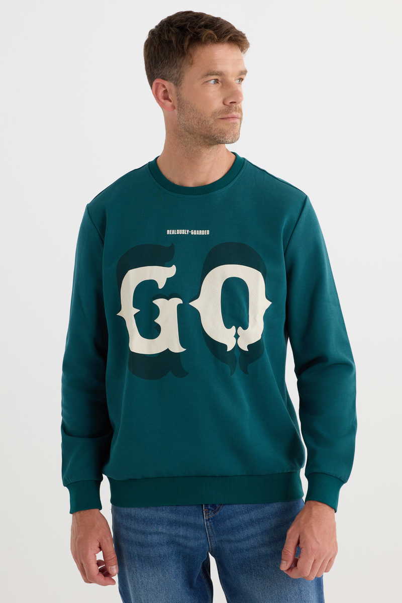 Printed Green Sweatshirt