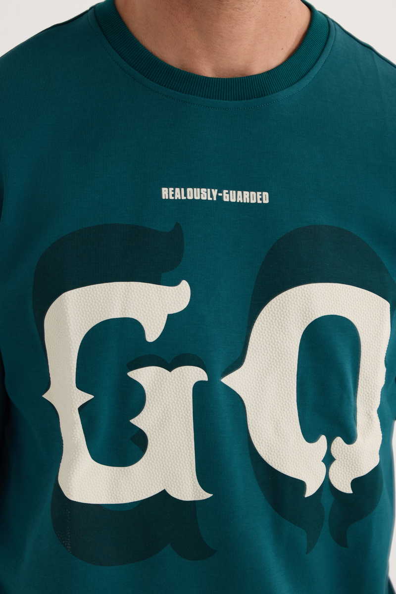 Printed Green Sweatshirt