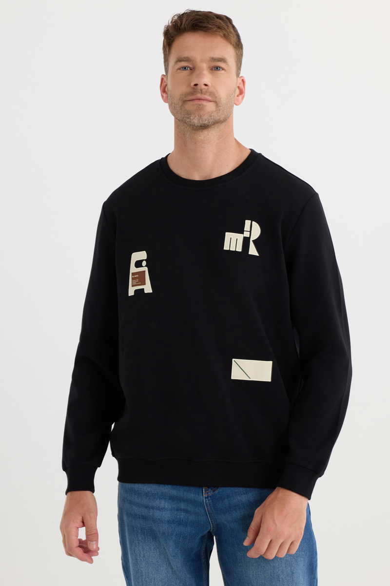 Printed Black Sweatshirt