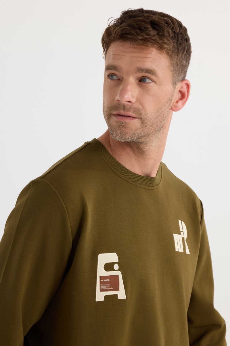 Printed Khaki Sweatshirt