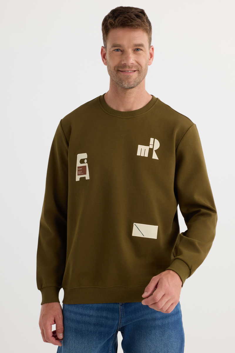 Printed Khaki Sweatshirt