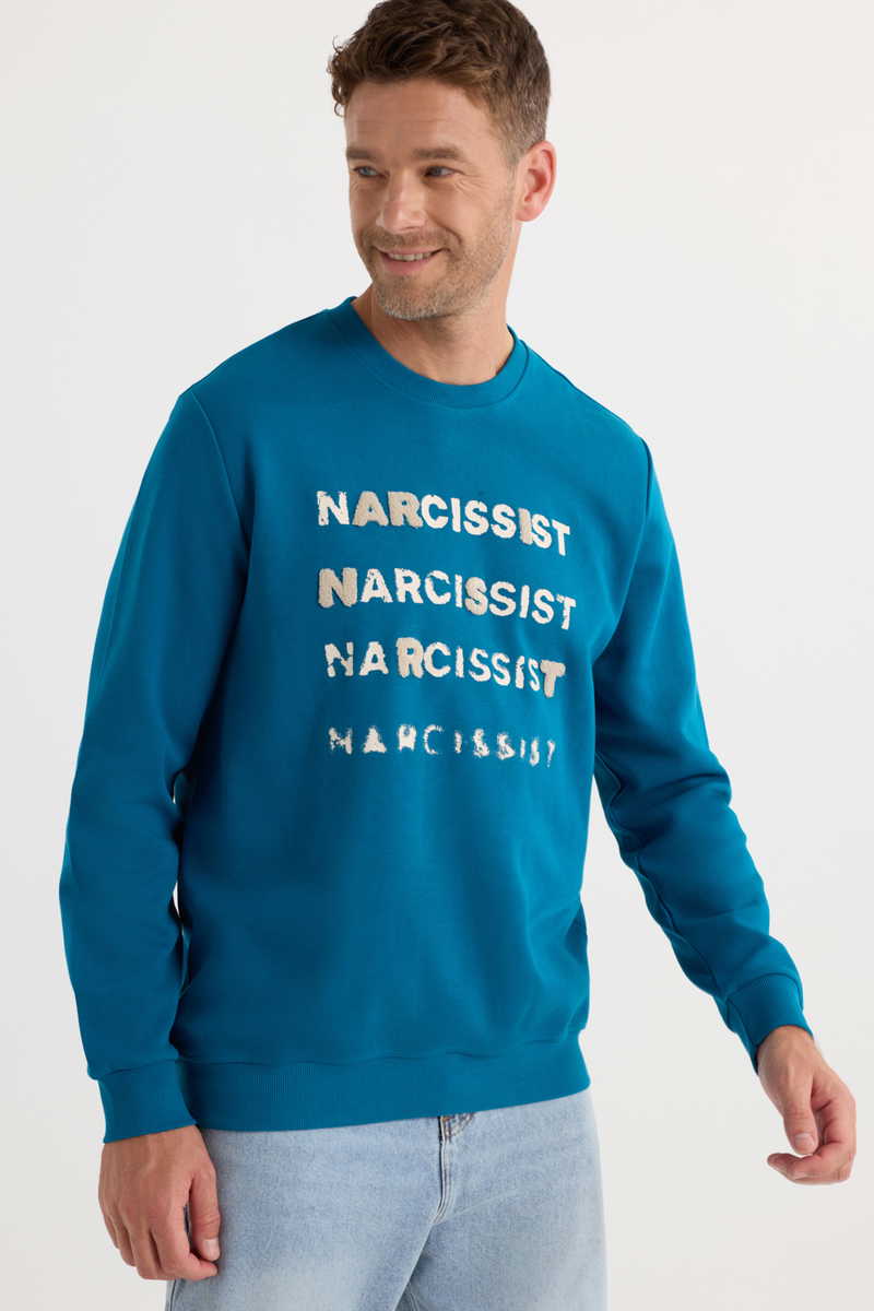 Printed Turquoise Sweatshirt