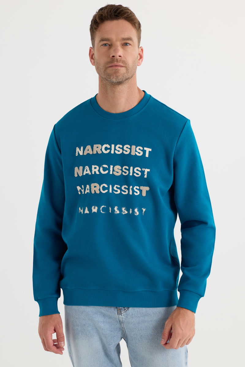 Printed Turquoise Sweatshirt Printed Turquoise Sweatshirt