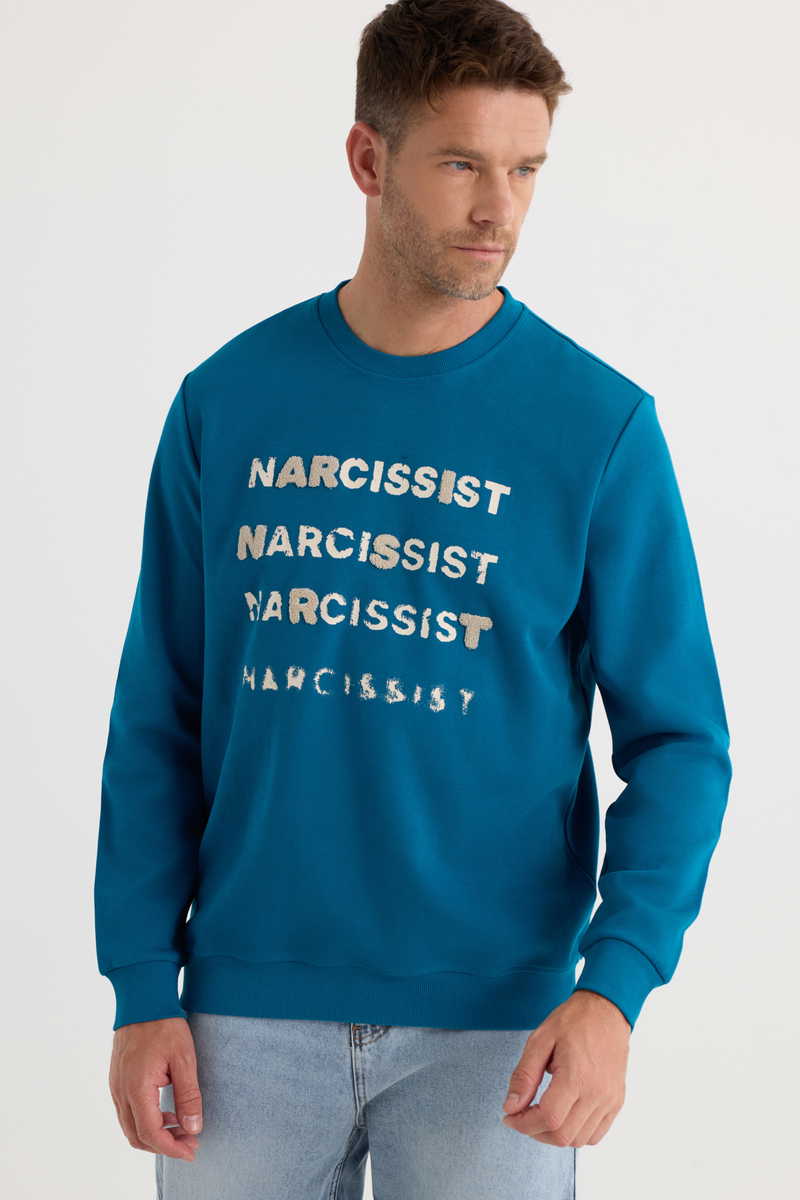 Printed Turquoise Sweatshirt Printed Turquoise Sweatshirt