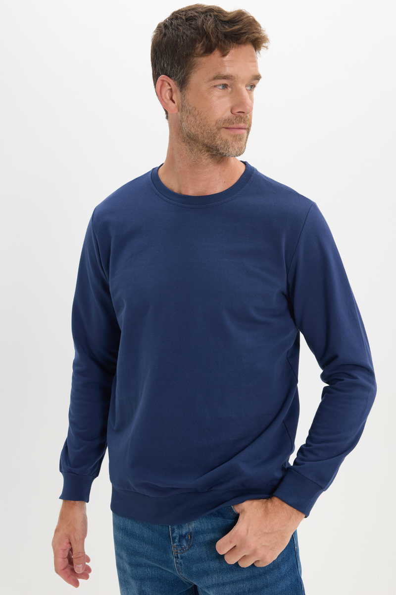 Plain Navy Blue Sweatshirt