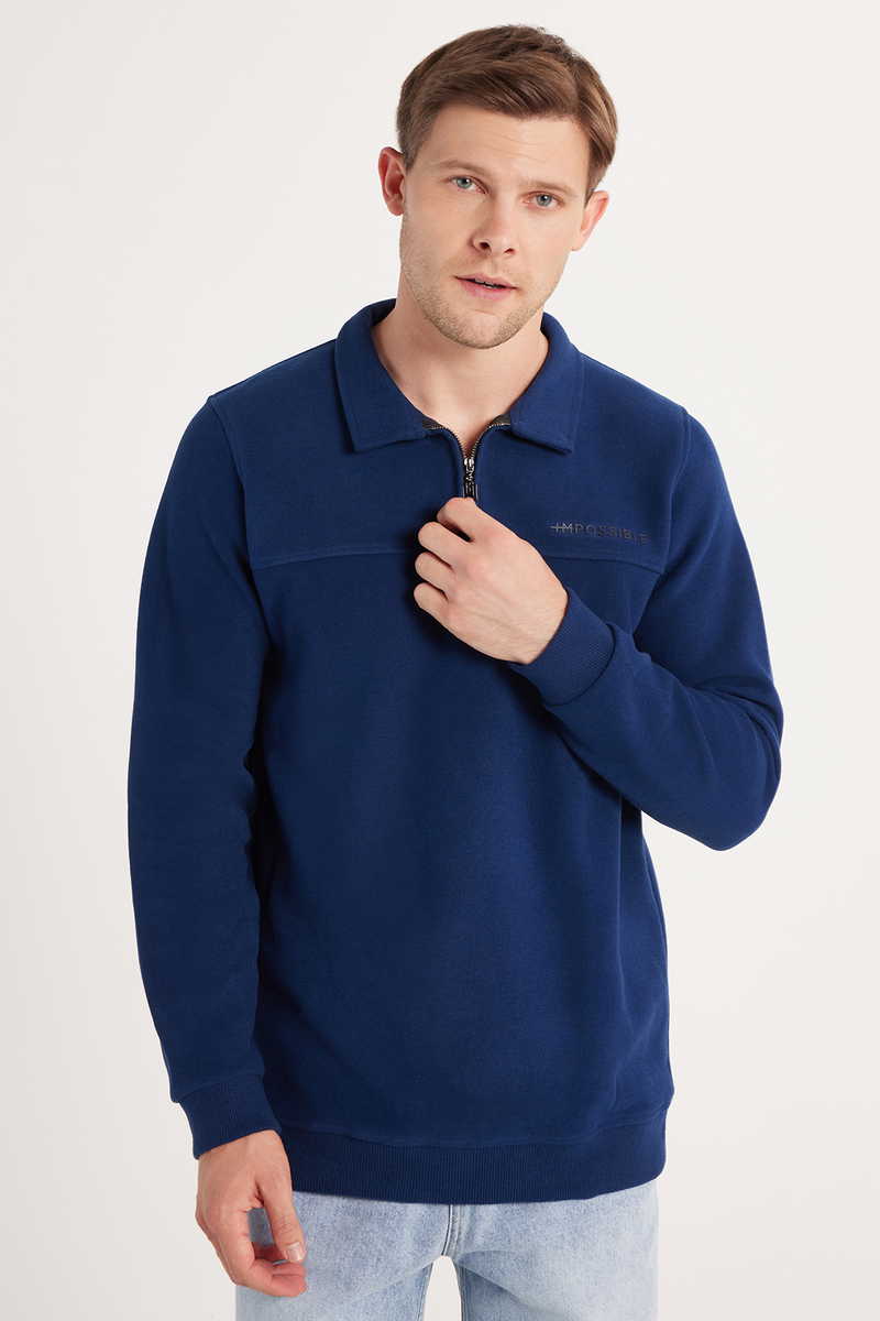 Plain Indigo Sweatshirt