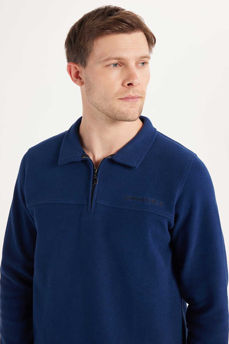 Plain Indigo Sweatshirt