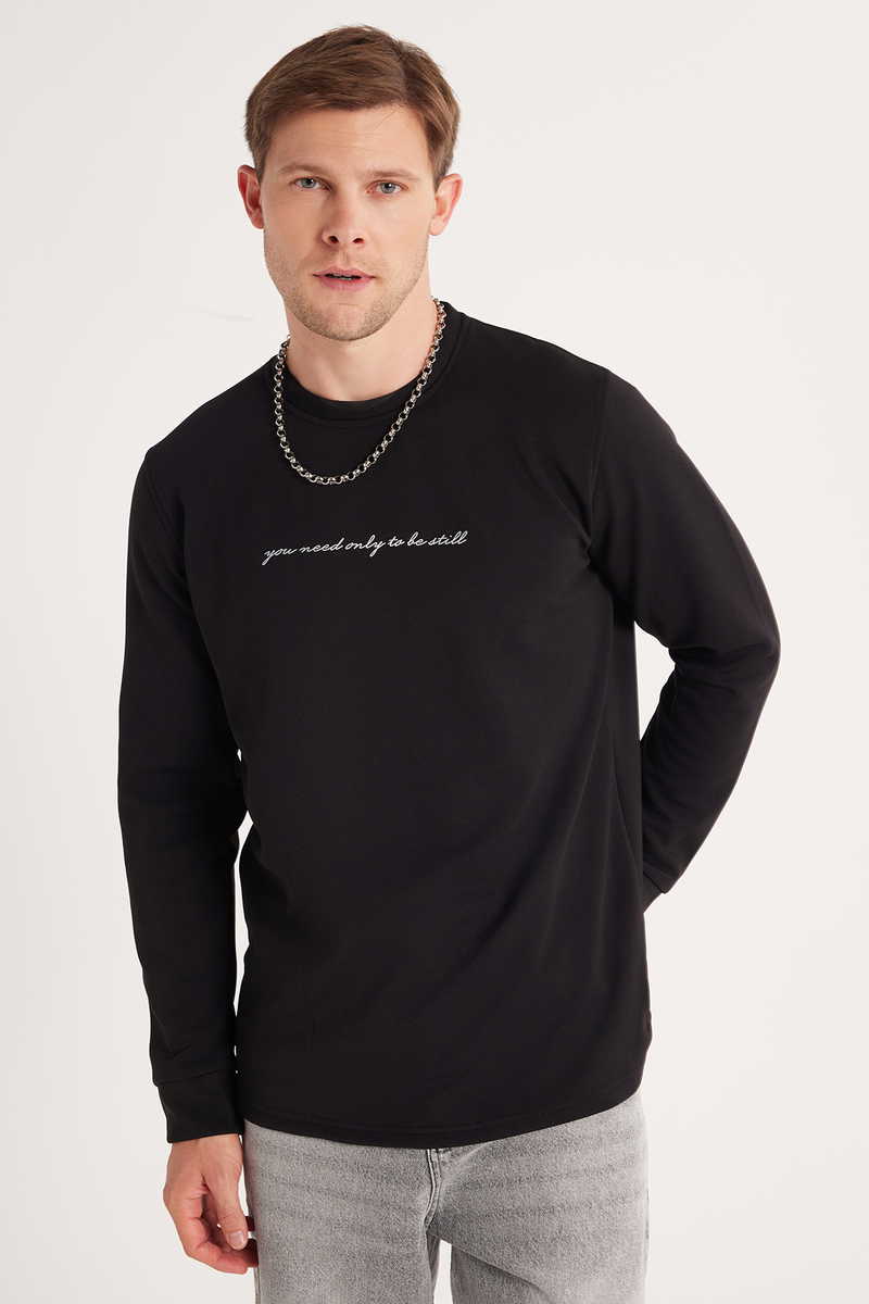 Plain Black Sweatshirt