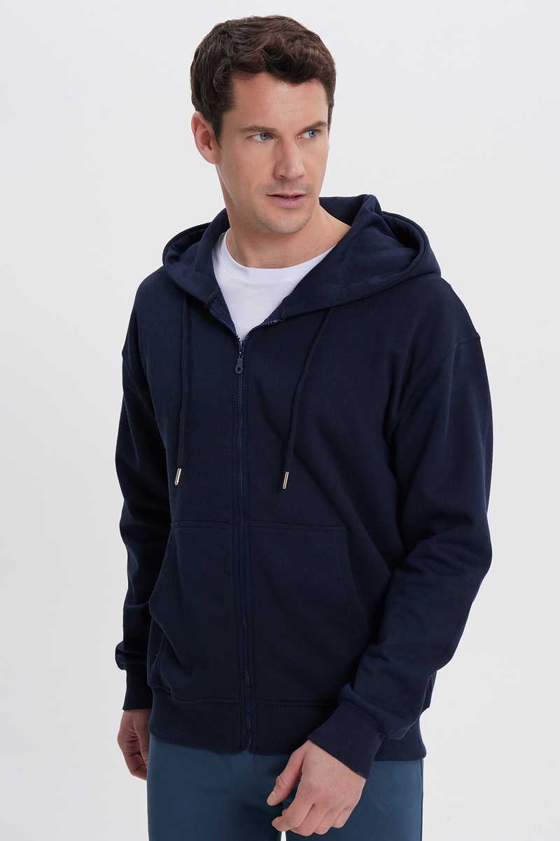 Plain Navy Blue Sweatshirt