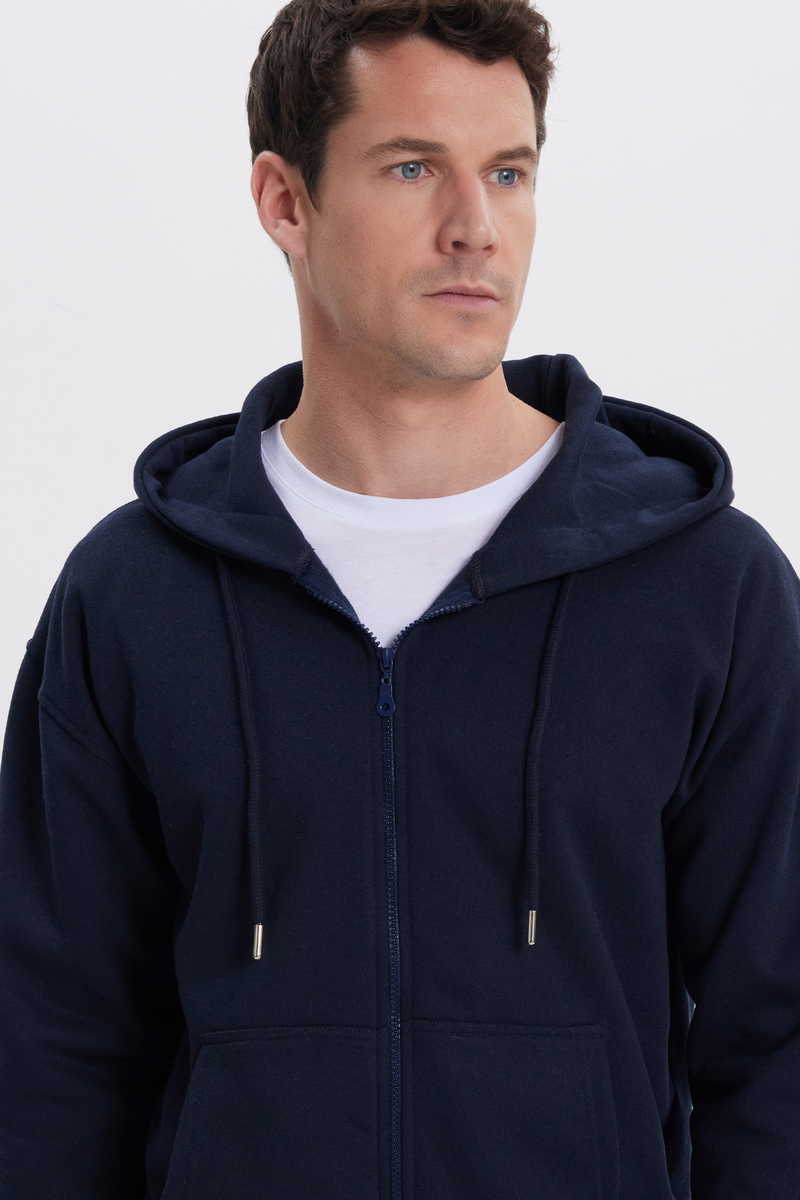 Plain Navy Blue Sweatshirt