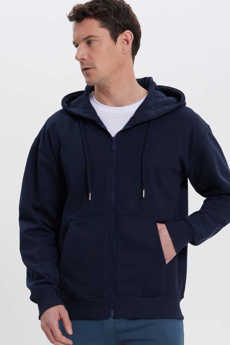 Plain Navy Blue Sweatshirt