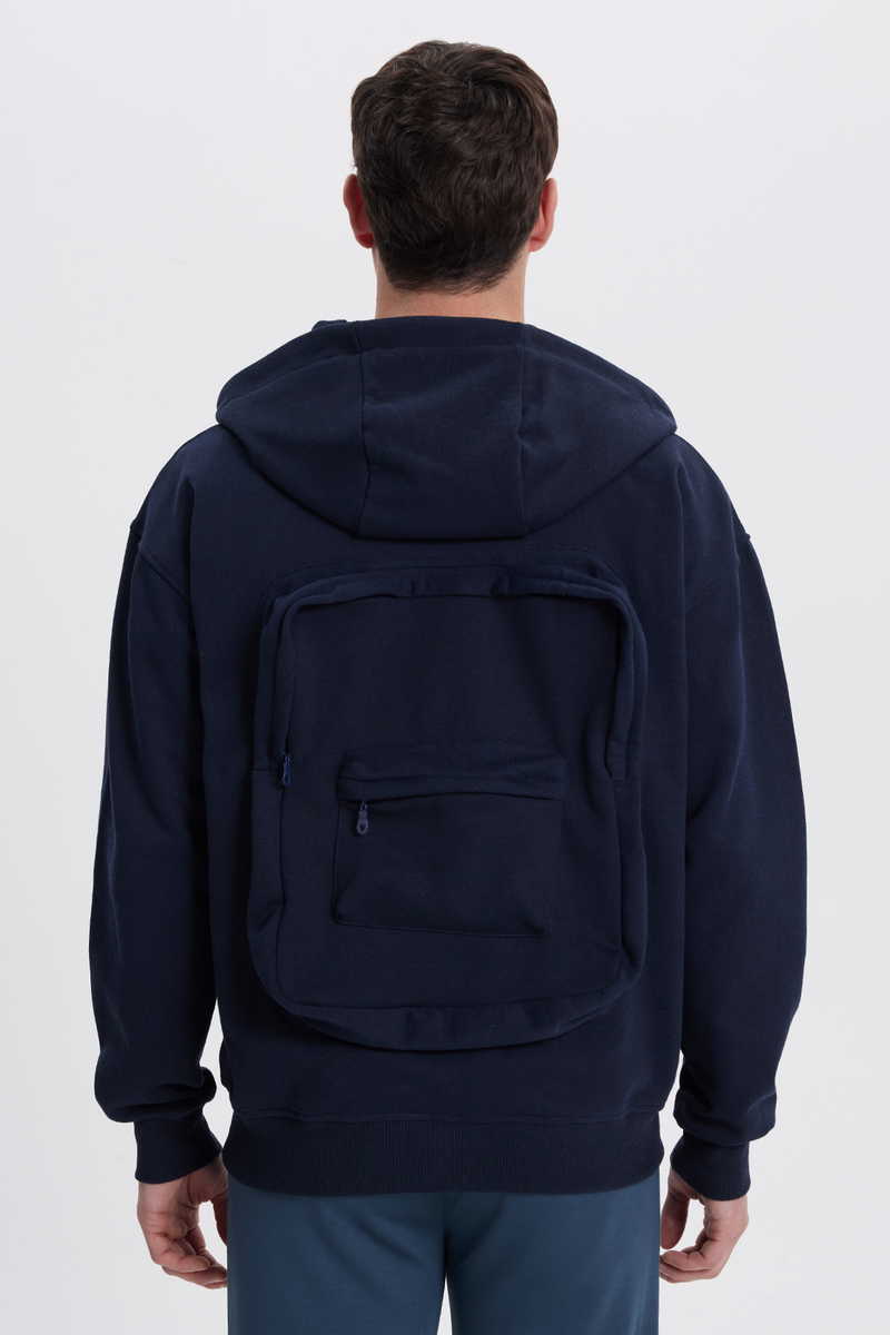 Plain Navy Blue Sweatshirt