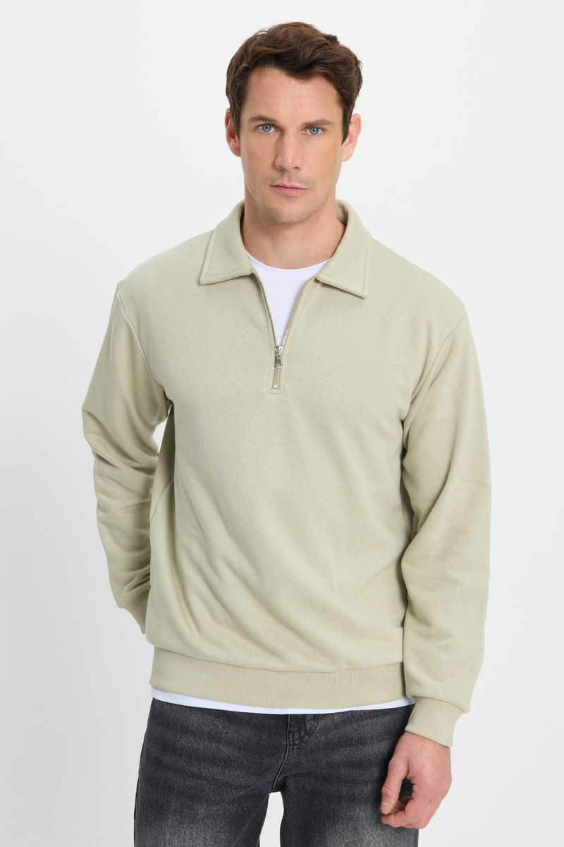 Plain Beige Sweatshirt