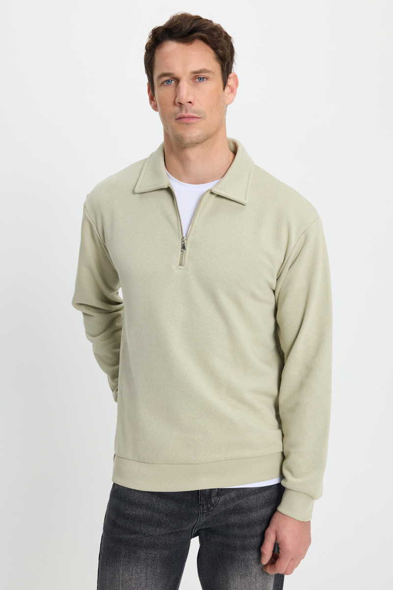 Plain Beige Sweatshirt