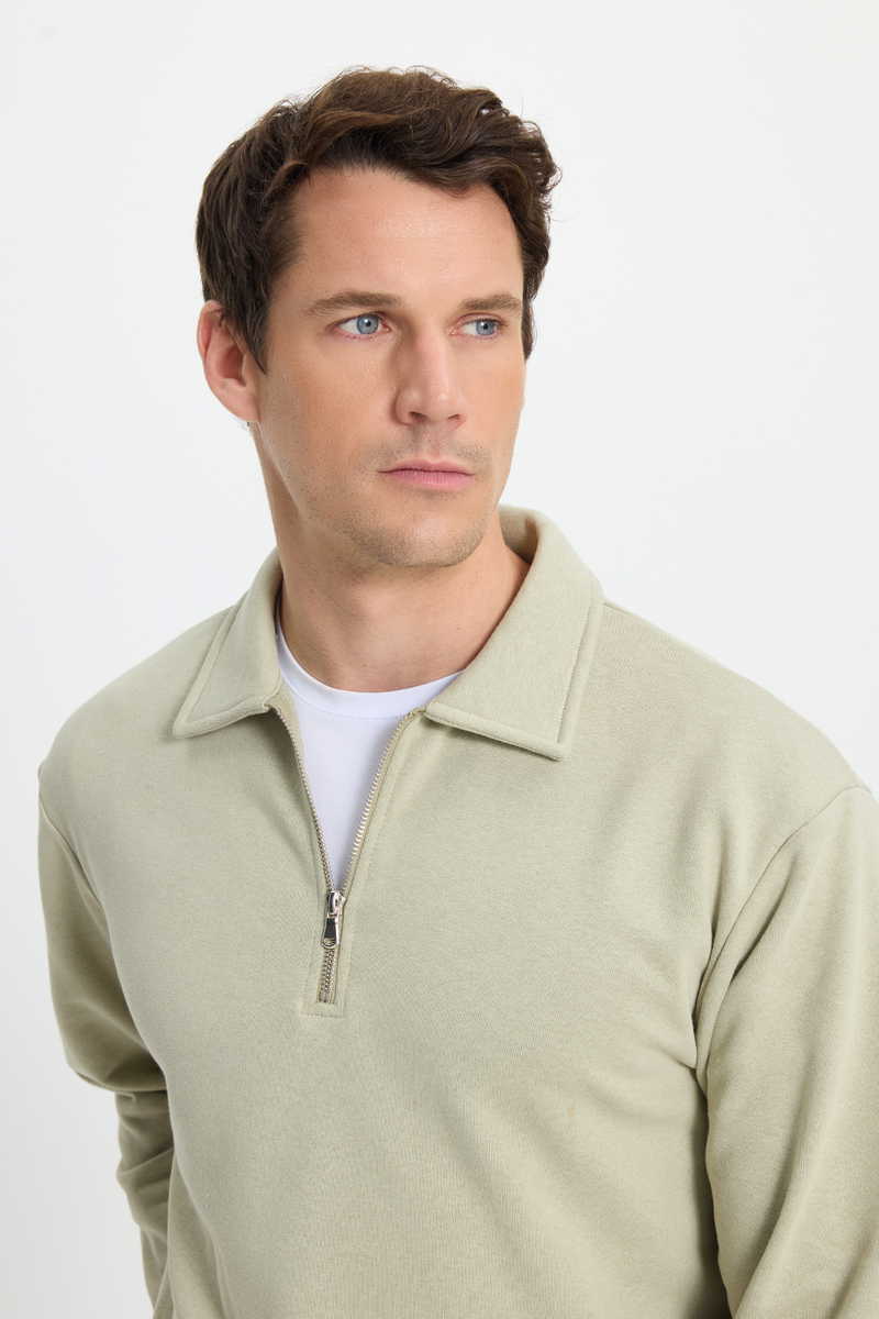 Plain Beige Sweatshirt