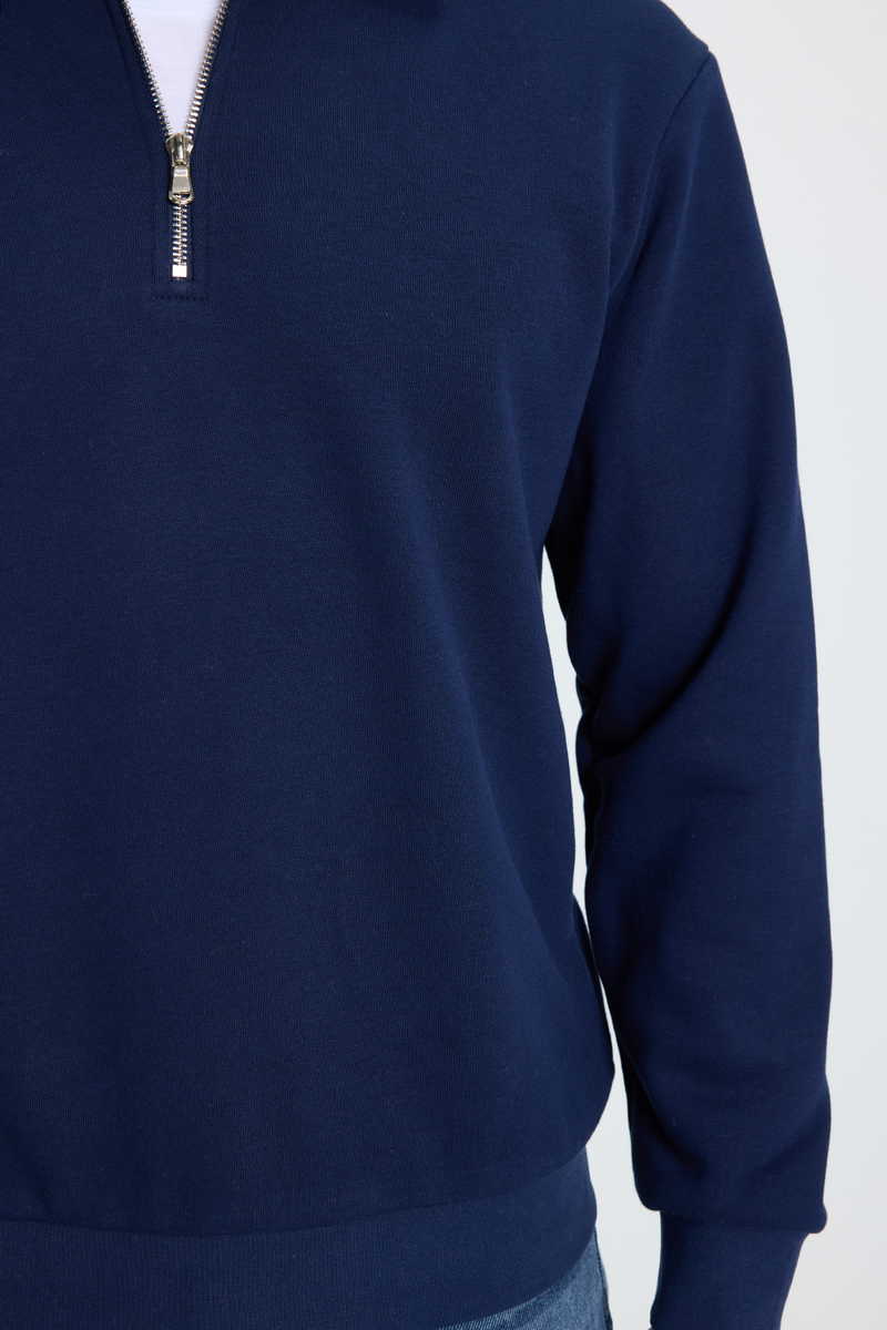 Plain Navy Blue Sweatshirt