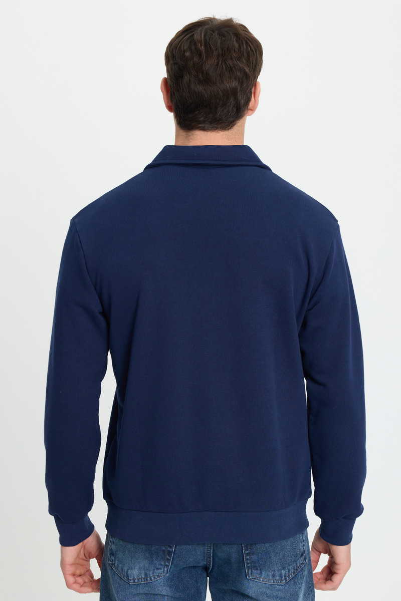 Plain Navy Blue Sweatshirt