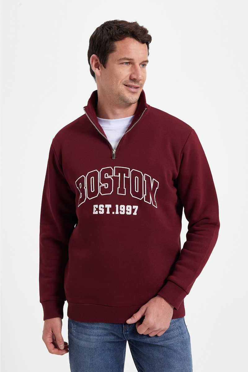 Plain Claret Red Sweatshirt