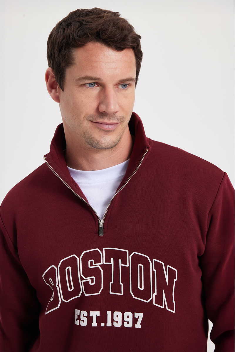 Plain Claret Red Sweatshirt