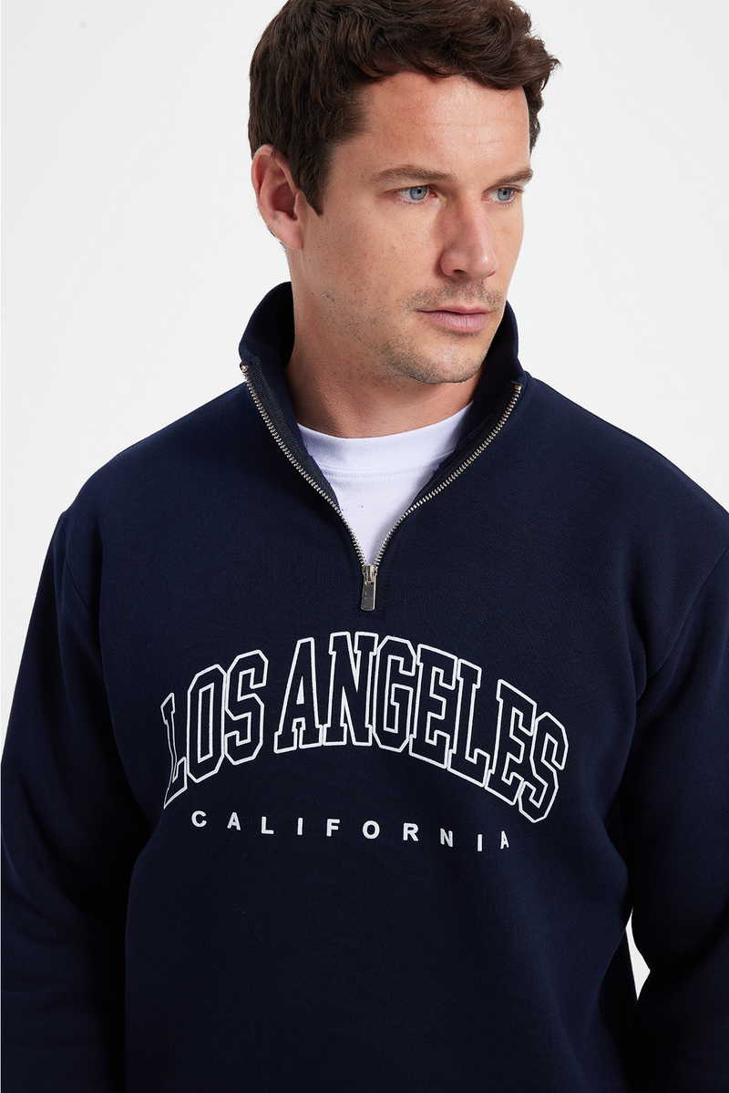 Plain Navy Blue Sweatshirt