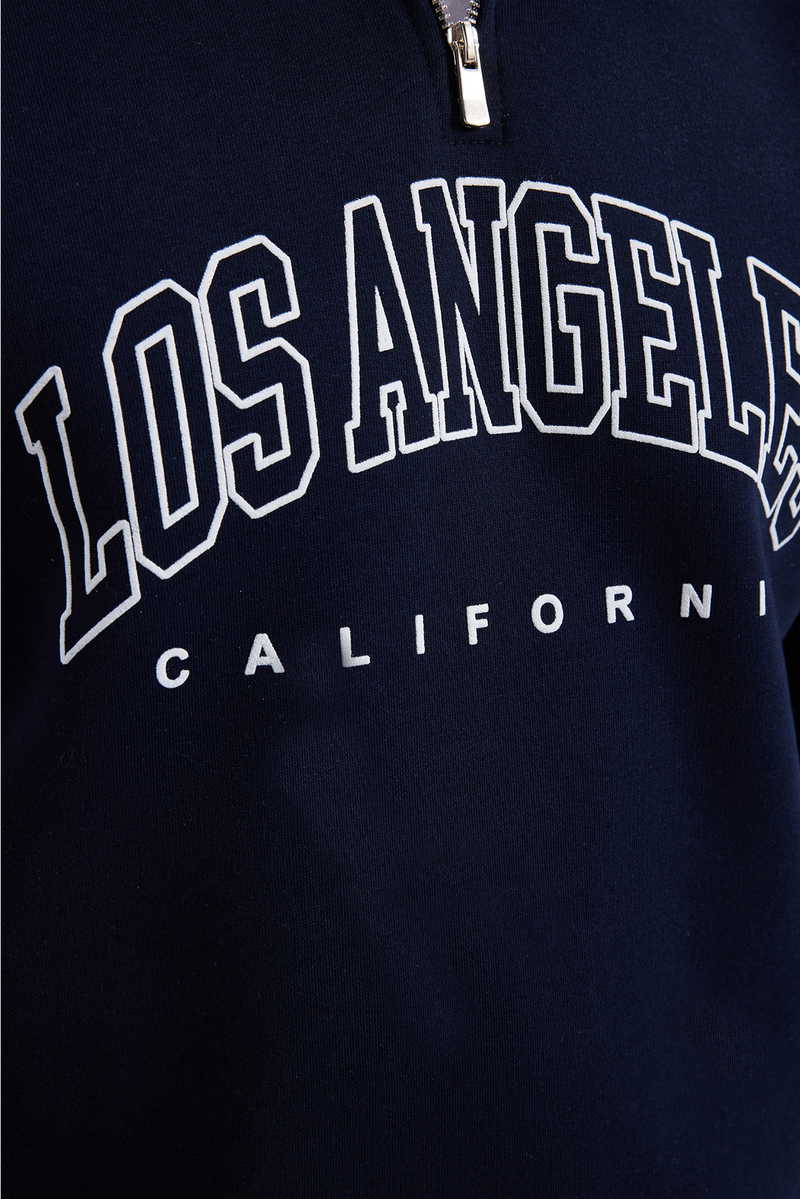 Plain Navy Blue Sweatshirt