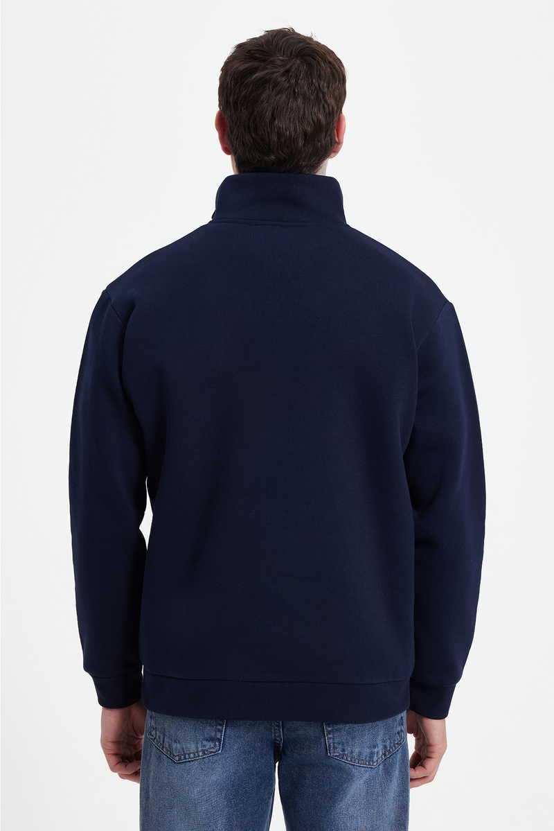 Plain Navy Blue Sweatshirt
