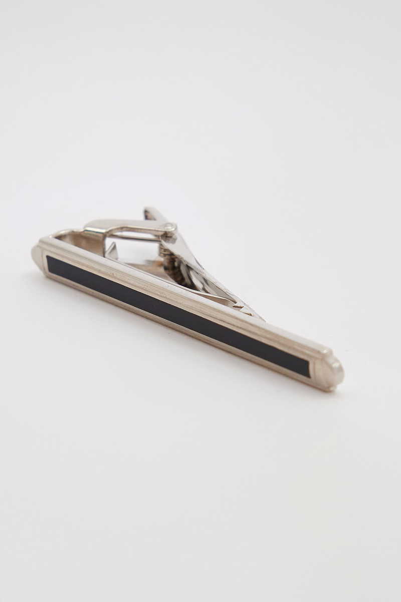 Plain Black Tie Clip