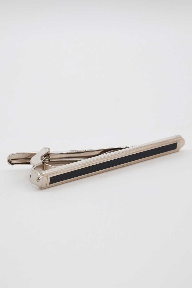 Plain Black Tie Clip