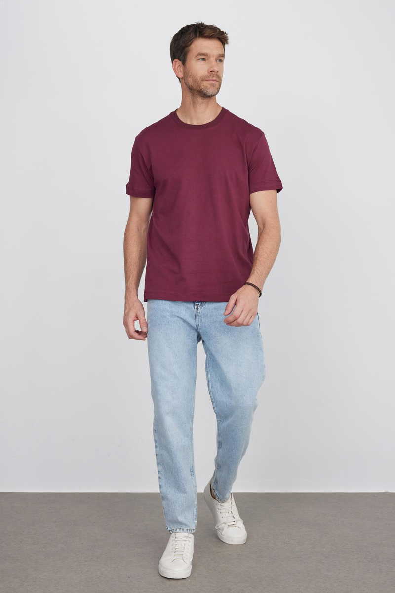 Plain Claret Red T-Shirt