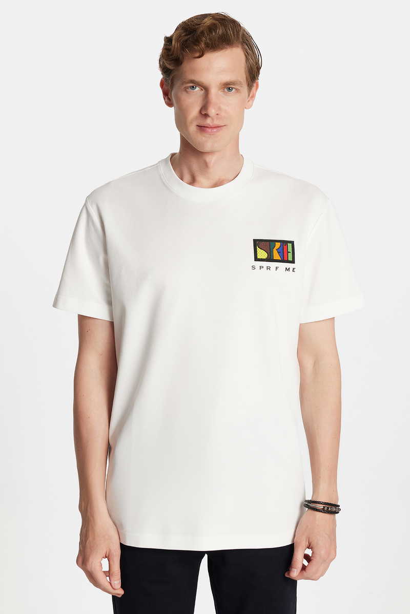 Printed White T-Shirt