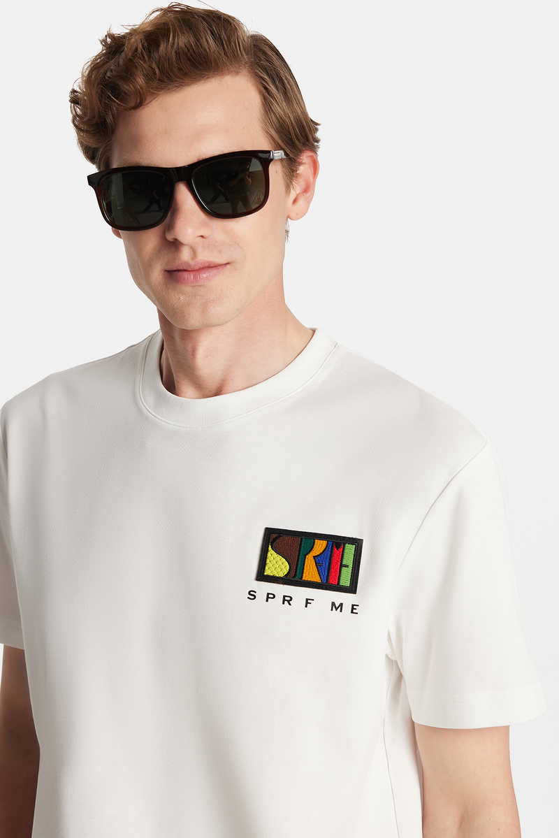 Printed White T-Shirt Printed White T-Shirt