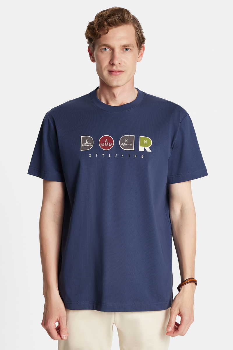 Imprimé Bleu marine T-Shirt Imprimé Bleu marine T-Shirt