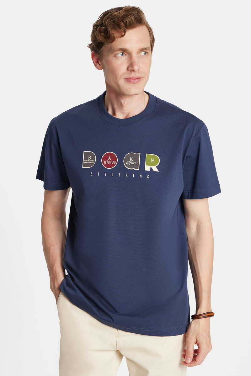 Imprimé Bleu marine T-Shirt Imprimé Bleu marine T-Shirt