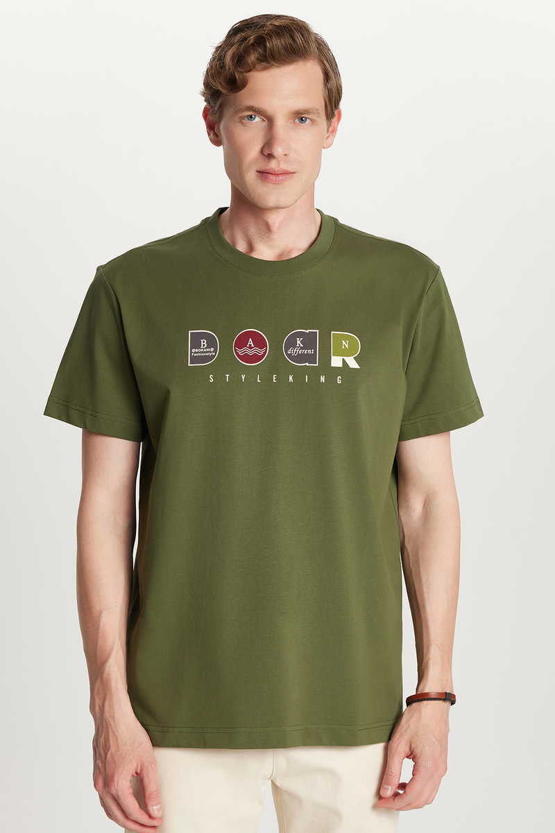 Printed Khaki T-Shirt