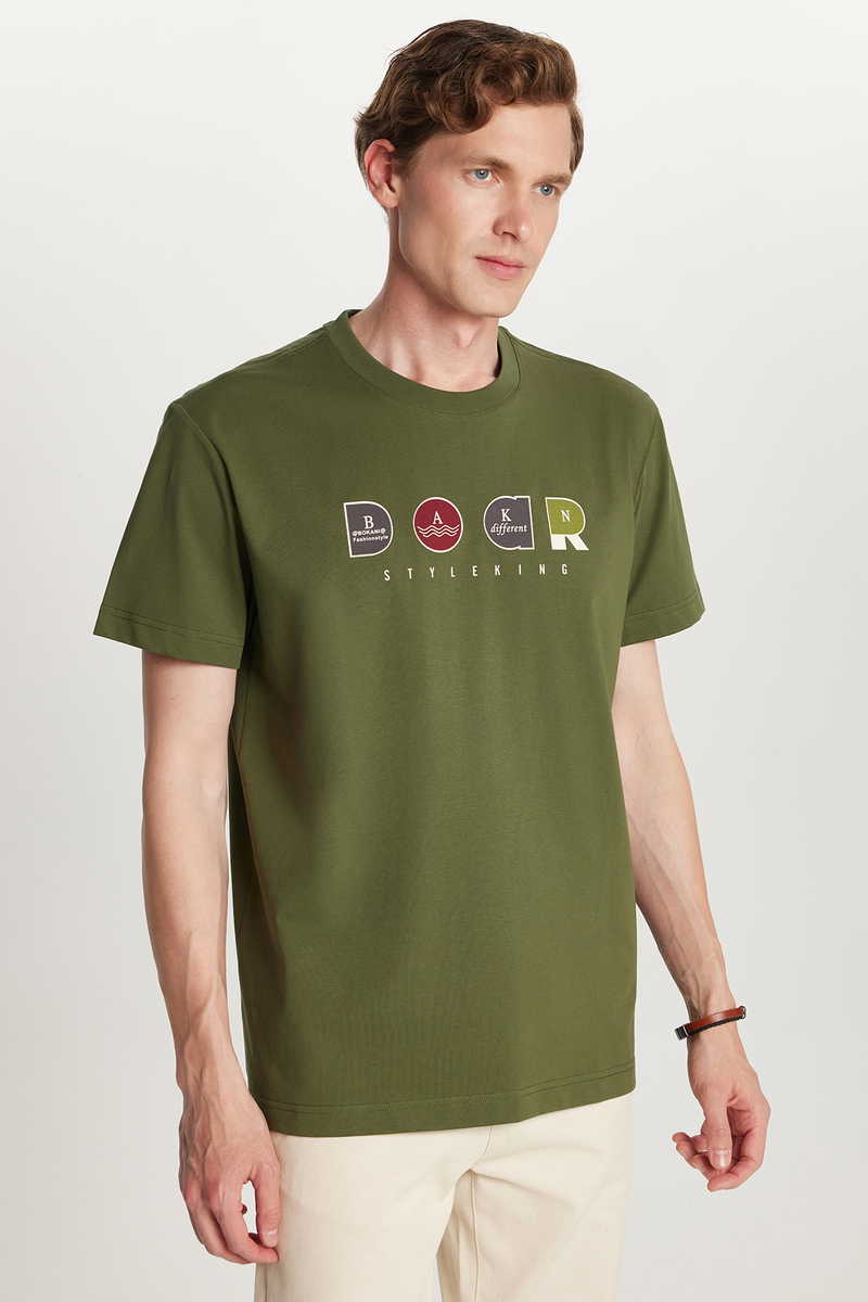 Printed Khaki T-Shirt Printed Khaki T-Shirt