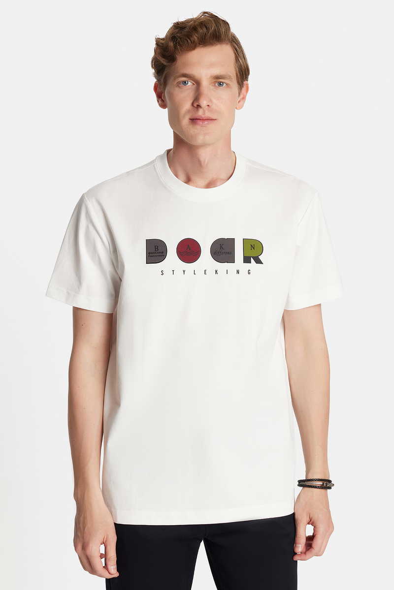 Printed Ecru T-Shirt Printed Ecru T-Shirt