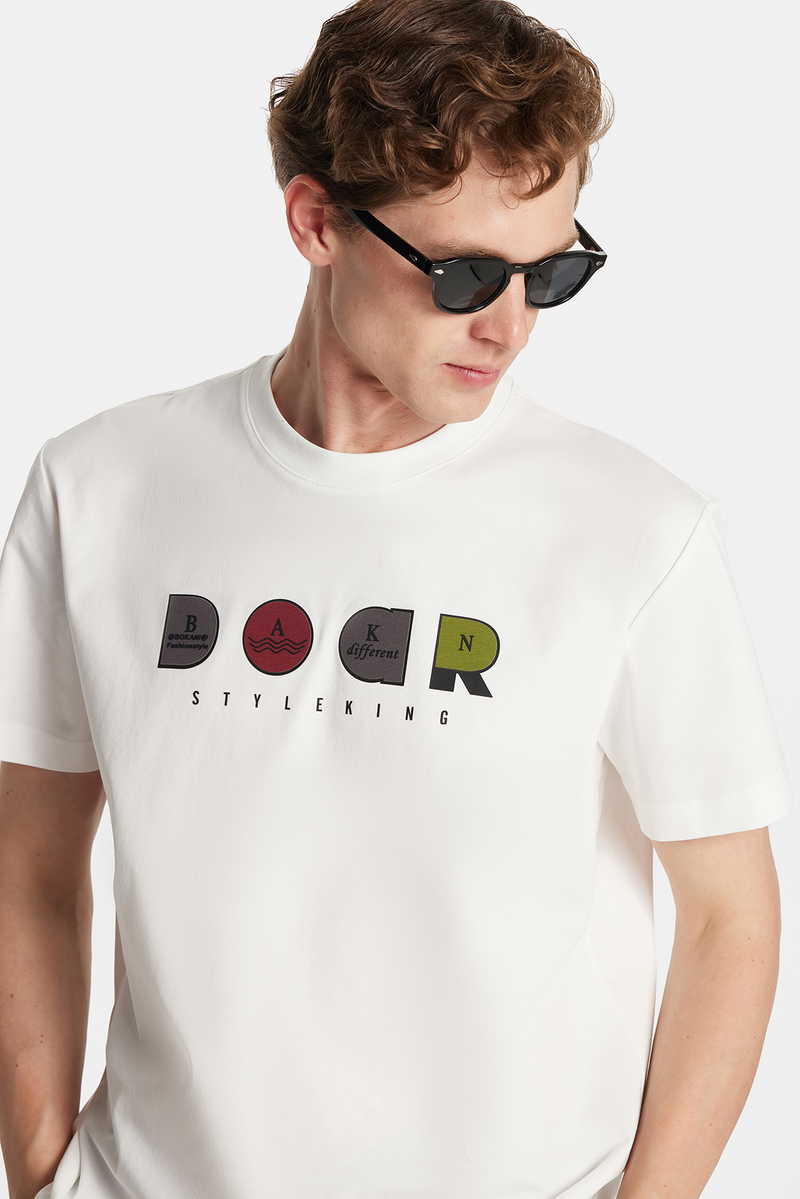 Printed Ecru T-Shirt