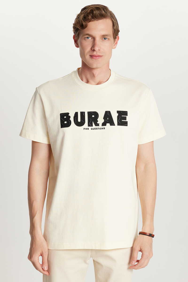Printed Ecru T-Shirt